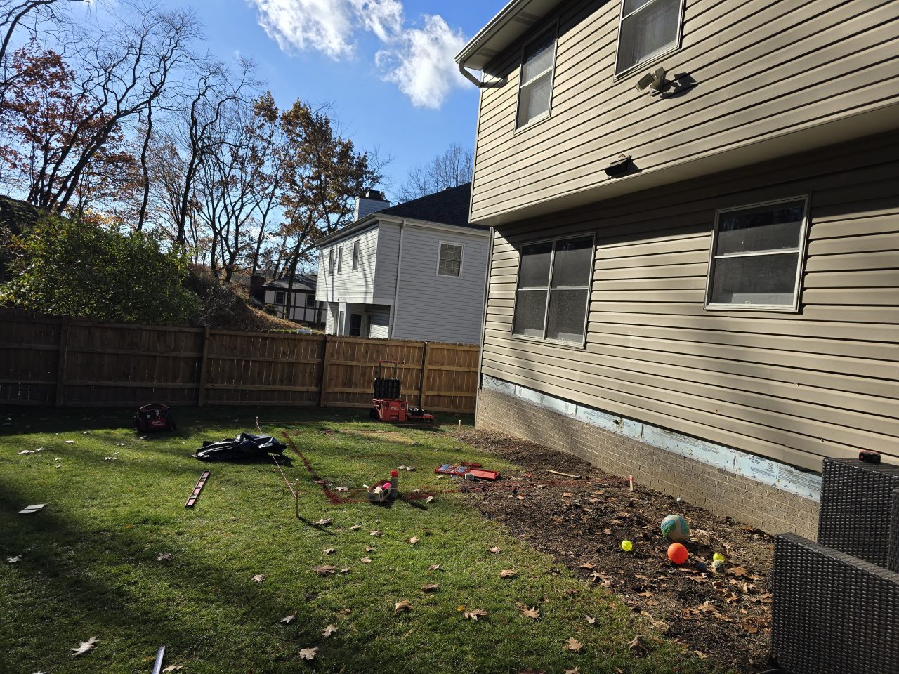 Picture of land prior to addition