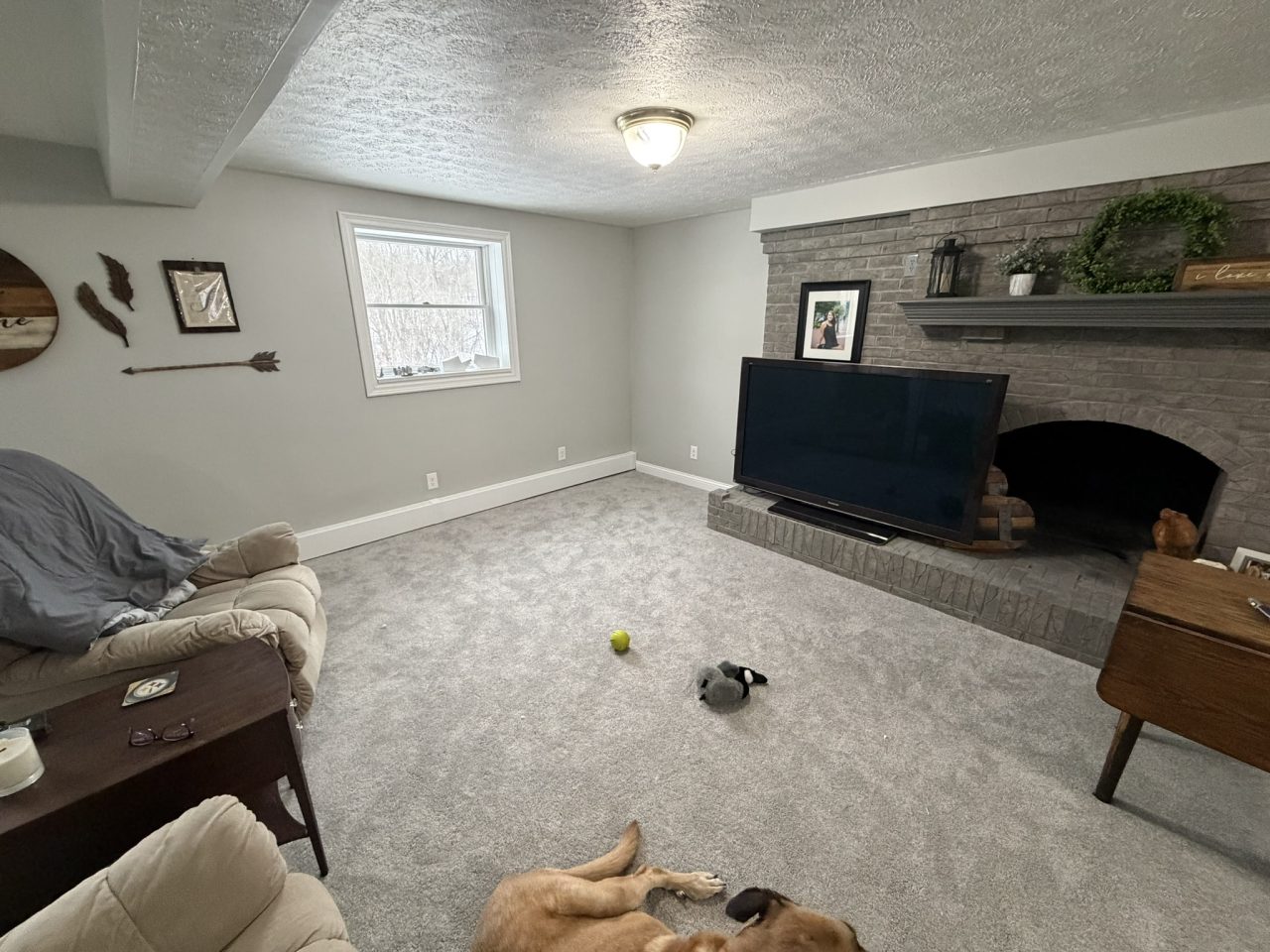 Finished basement after