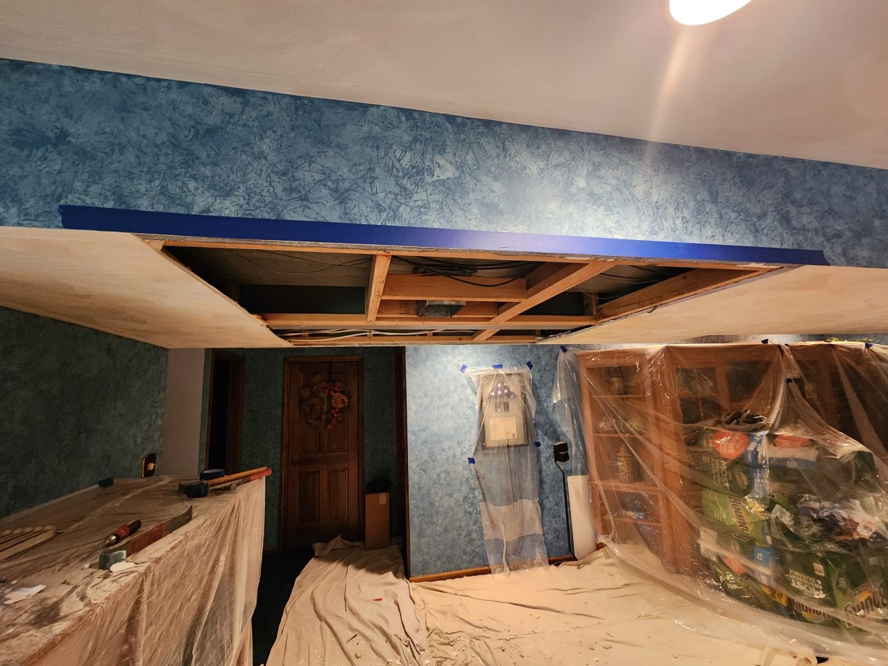 Before picture of ceiling